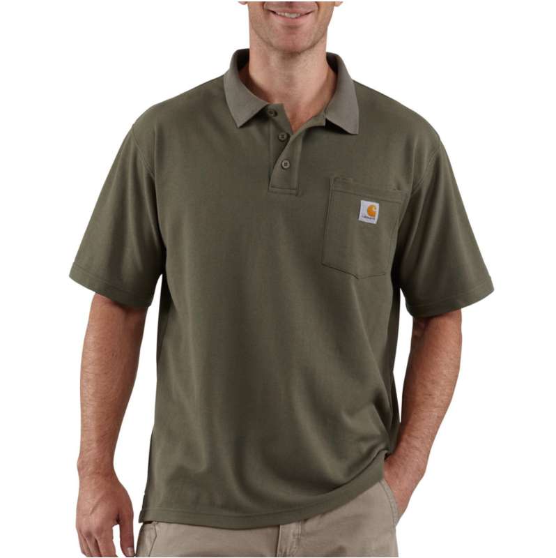 Carhartt  Moss Loose Fit Midweight Short-Sleeve Pocket Polo