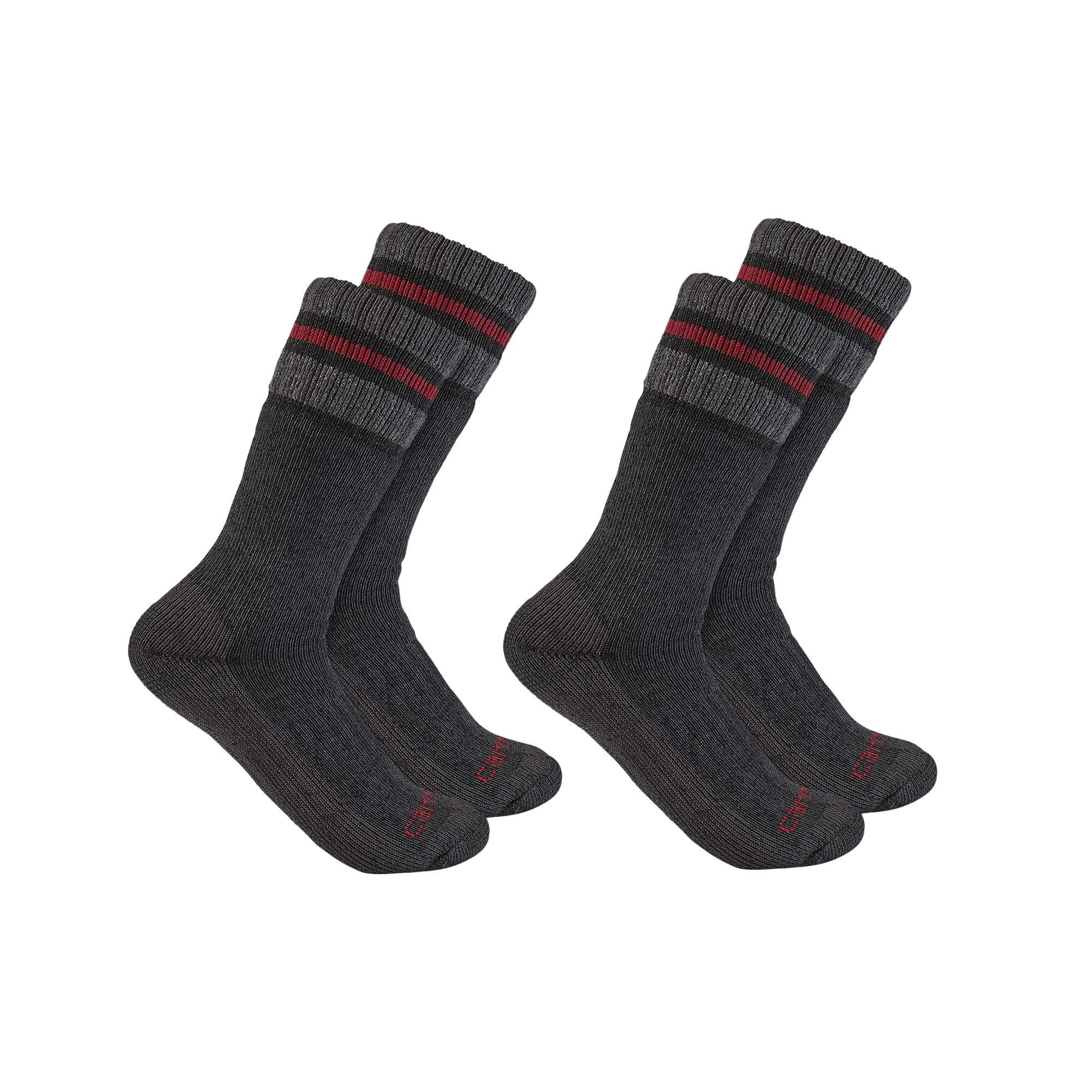 S Chausettes - heavyweight synthetic-wool blend boot sock 2 pairs - Noir - L - Carhartt - Modalova