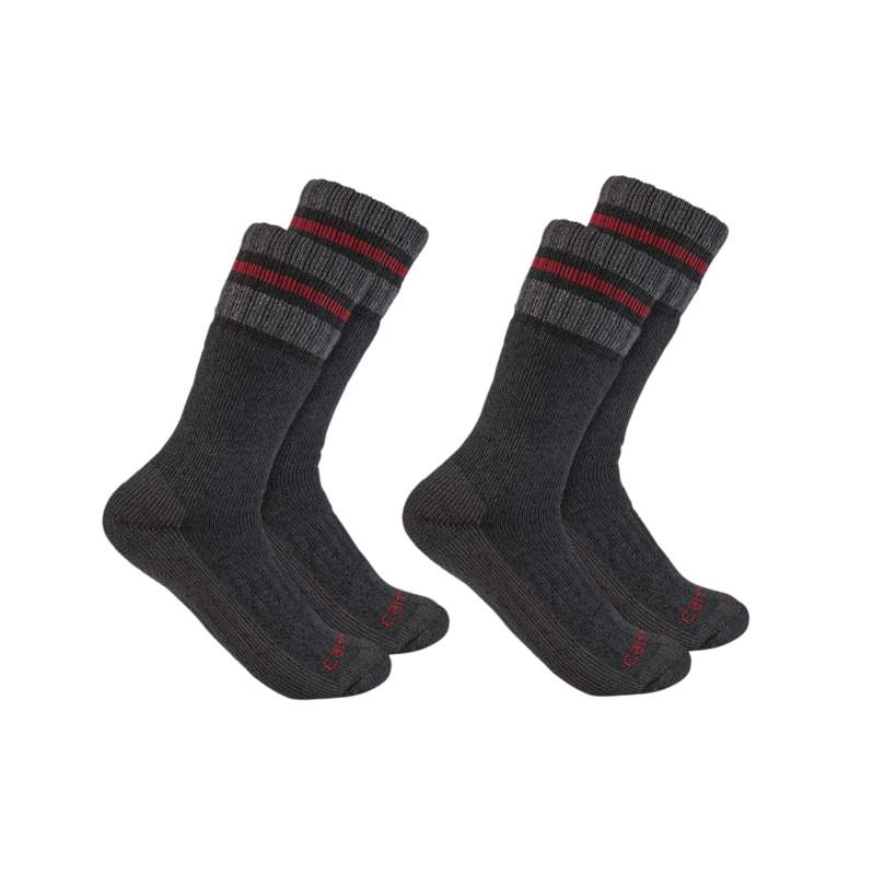 Carhartt  Black Heavyweight Synthetic-Wool Blend Boot Sock 2 Pairs