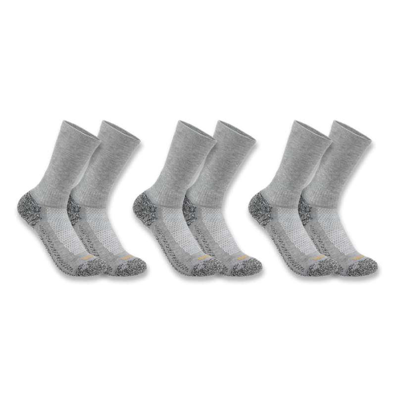 Carhartt  Heather Gray Carhartt Force™ Midweight Crew Sock 3 Pairs