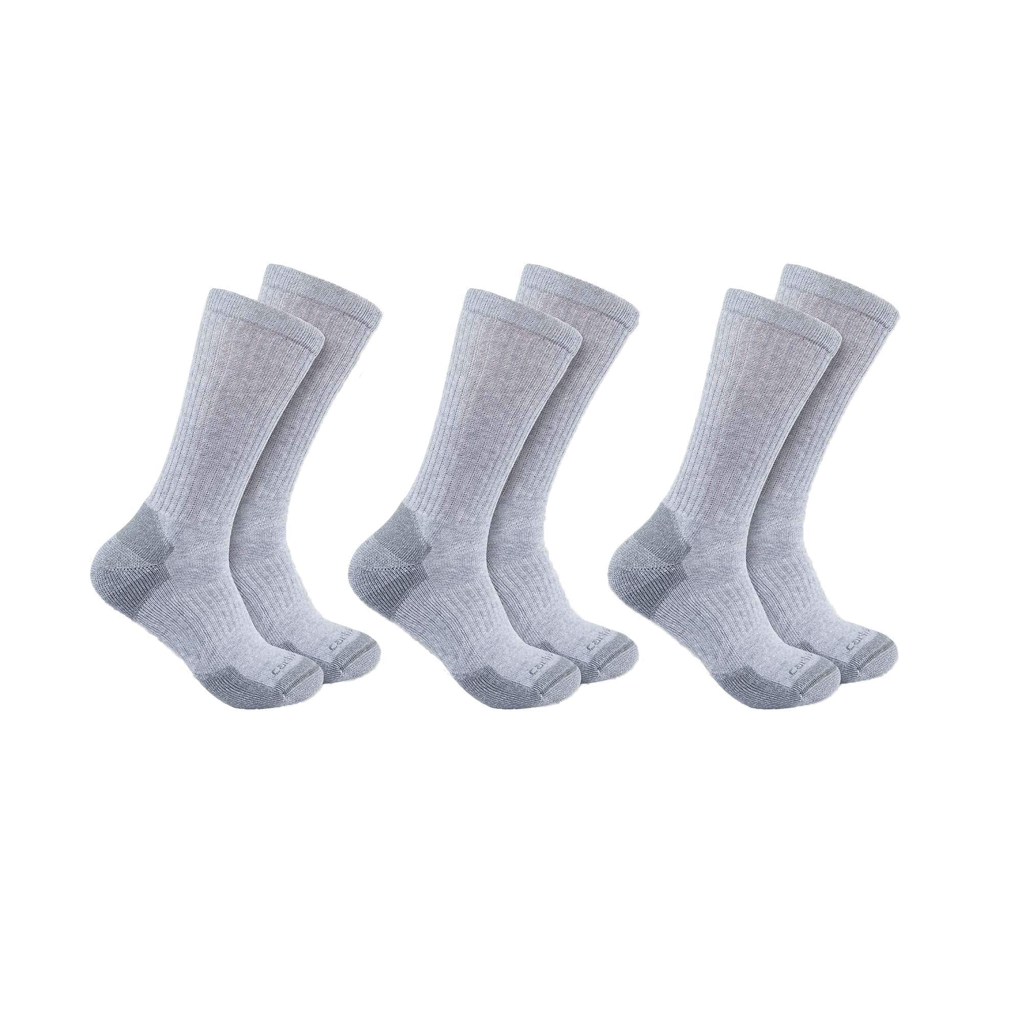 Carhartt Herren Socke - midweight cotton blend crew sock 3 pairs - Grau - XL
