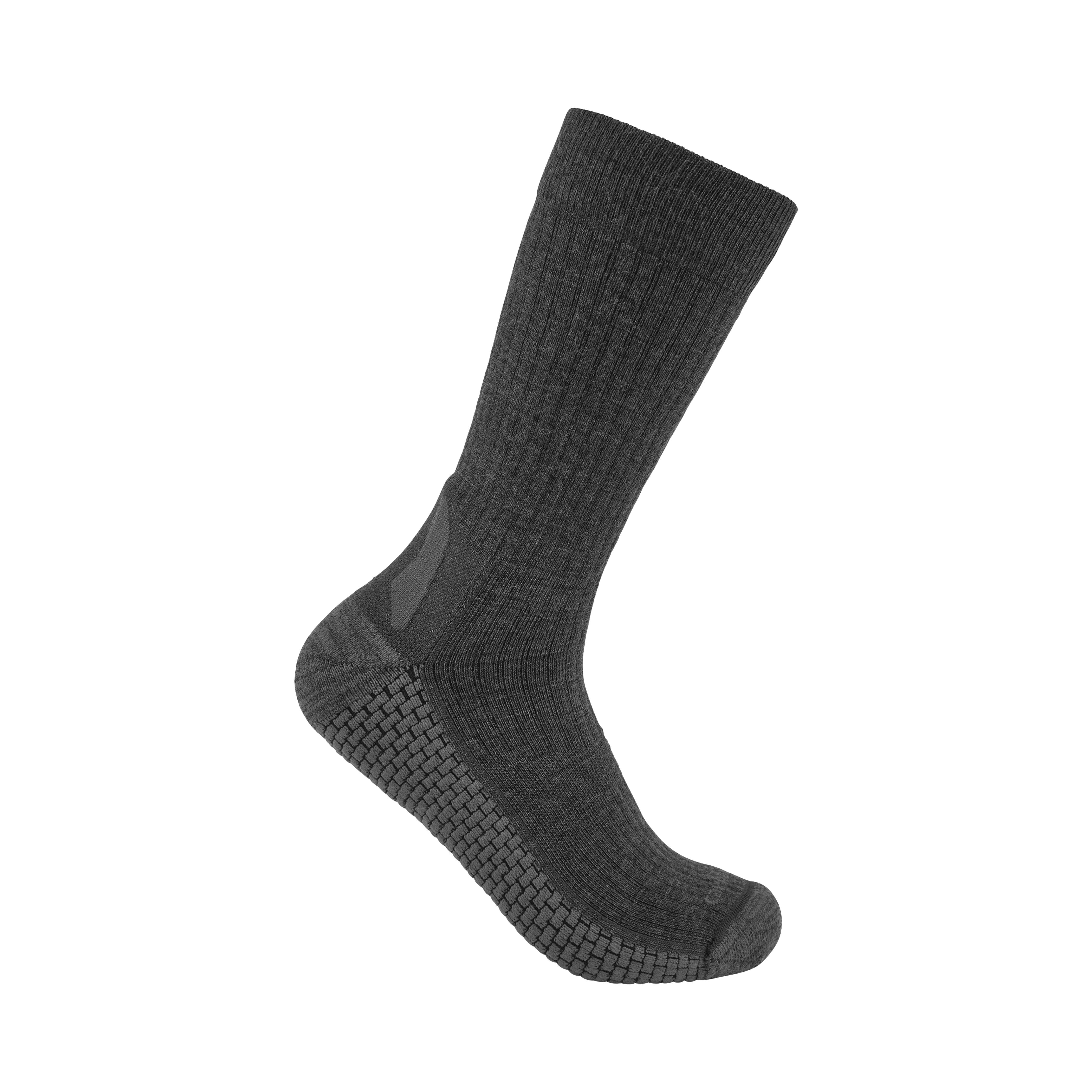S Chausettes - force grid midweight synthetic-merino wool blend crew sock - Gris - L - Carhartt - Modalova