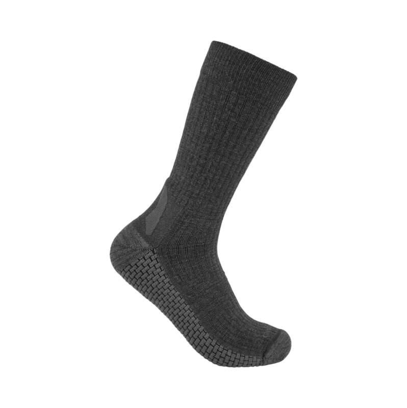 Carhartt  Carbon Heather Force Grid Midweight Synthetic-Merino Wool Blend Crew Sock