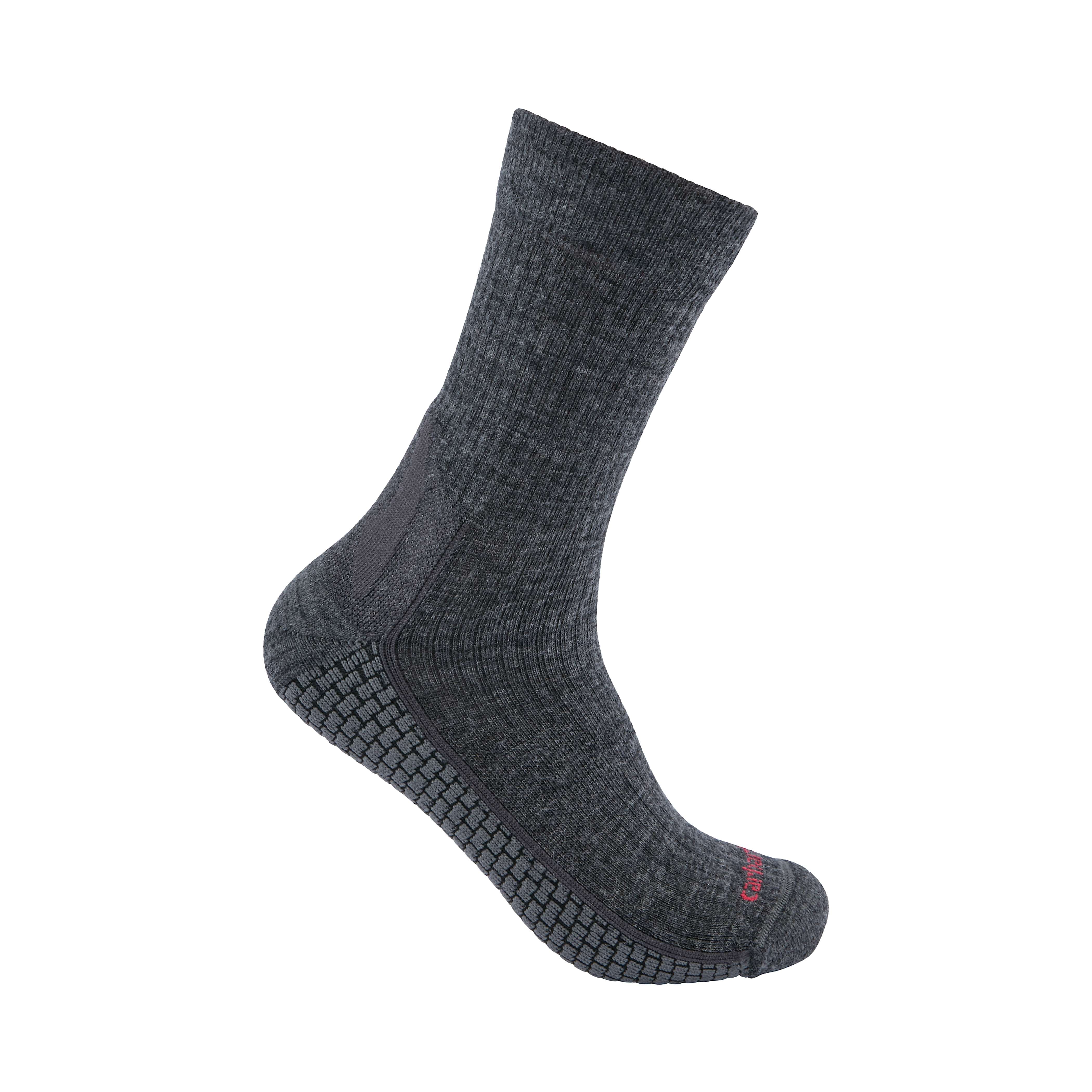 S Chausettes - force grid midweight synthetic-merino wool blend crew sock - Gris - L - Carhartt - Modalova