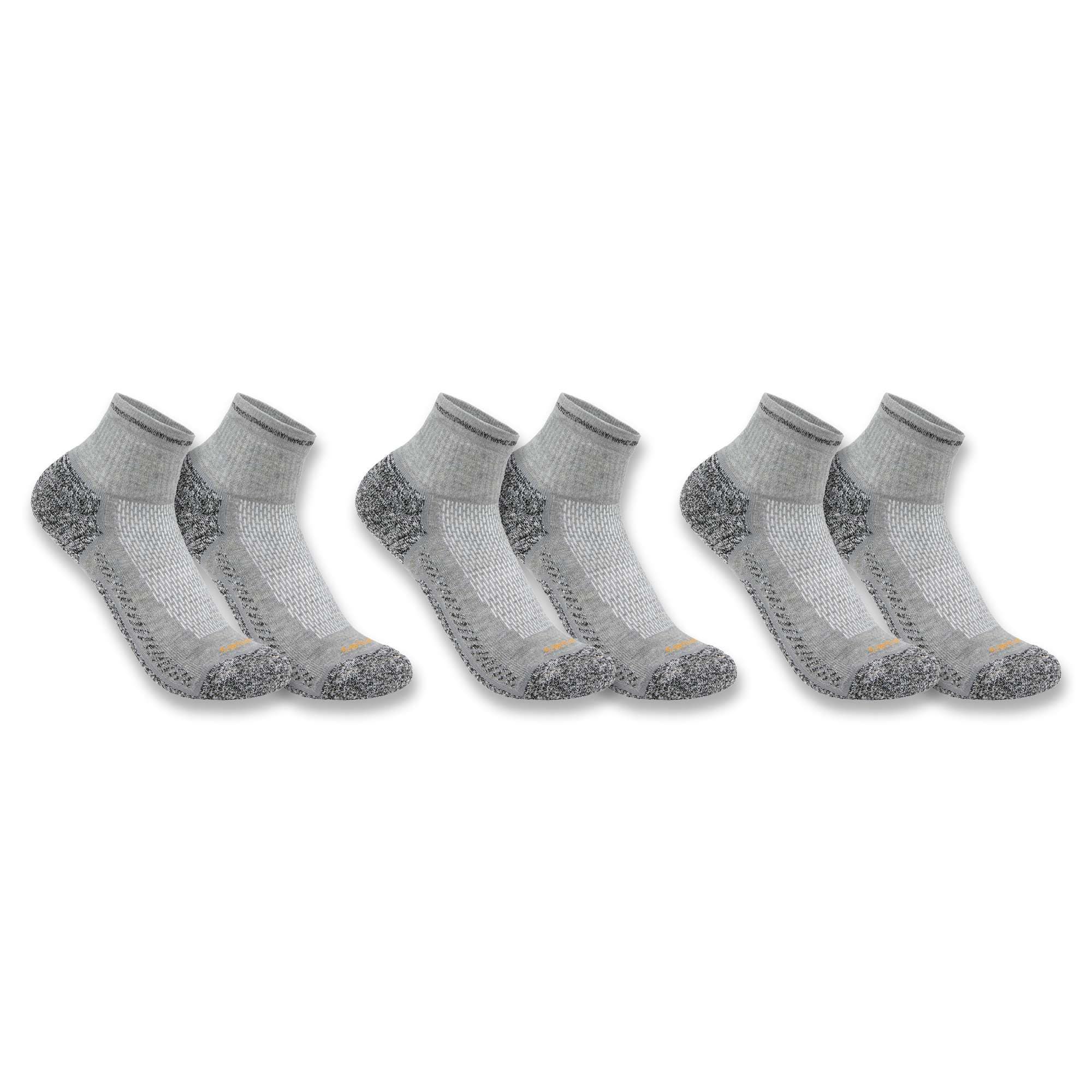 Socks - carhartt force™ midweight quarter sock 3 pairs - Grey - L