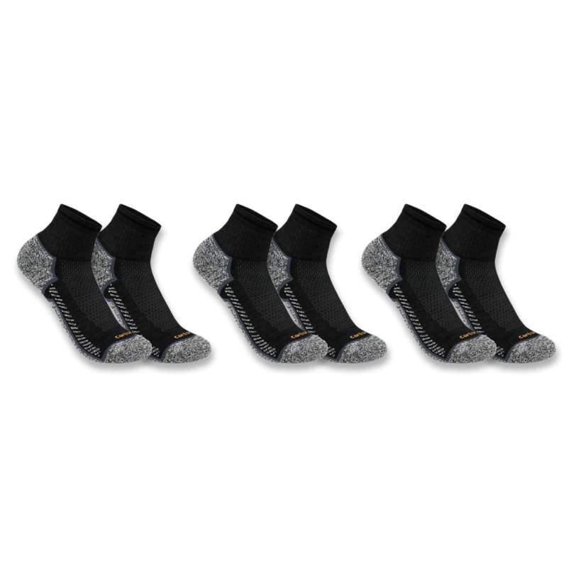 Carhartt  Black Carhartt Force™ Midweight Quarter Sock 3 Pairs