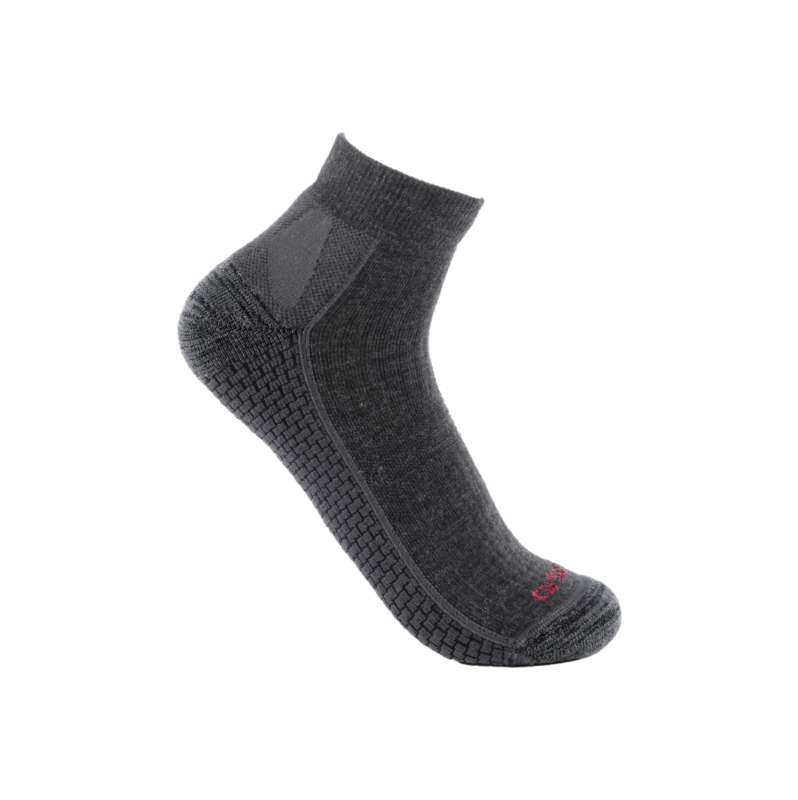 Carhartt  Carbon Heather Force Grid Midweight Synthetic-Merino Wool Blend Quarter Sock