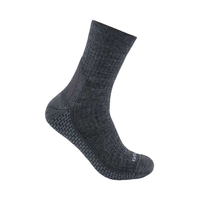 Carhartt  Carbon Heather Force Grid Midweight Synthetic-Merino Wool Blend Short Crew Sock