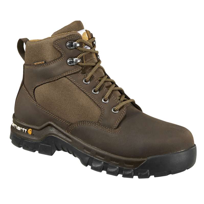 Carhartt  Chocolate Brown Oil Tanned Rugged Flex 6" Waterproof Steel Toe Work Boot