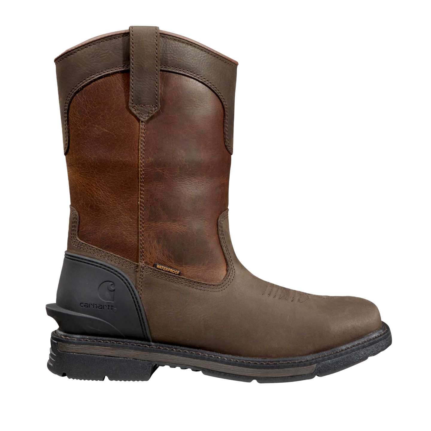 Мужские ботинки Carhartt Montana Waterproof 11" Steel Square Toe Wellington, цвет: Тёмный коричневый — фото 2