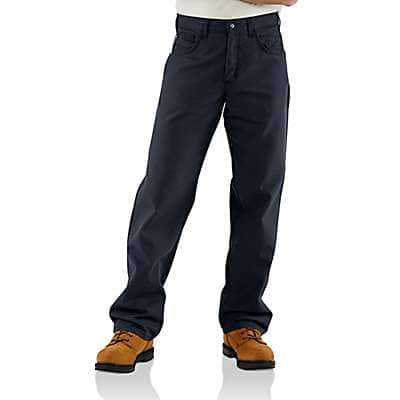 Carhartt Men's Dark Navy Flame-Resistant Midweight Canvas Pant-Loose Fit