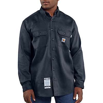 Carhartt Men's Dark Navy Flame-Resistant Lightweight Twill Shirt