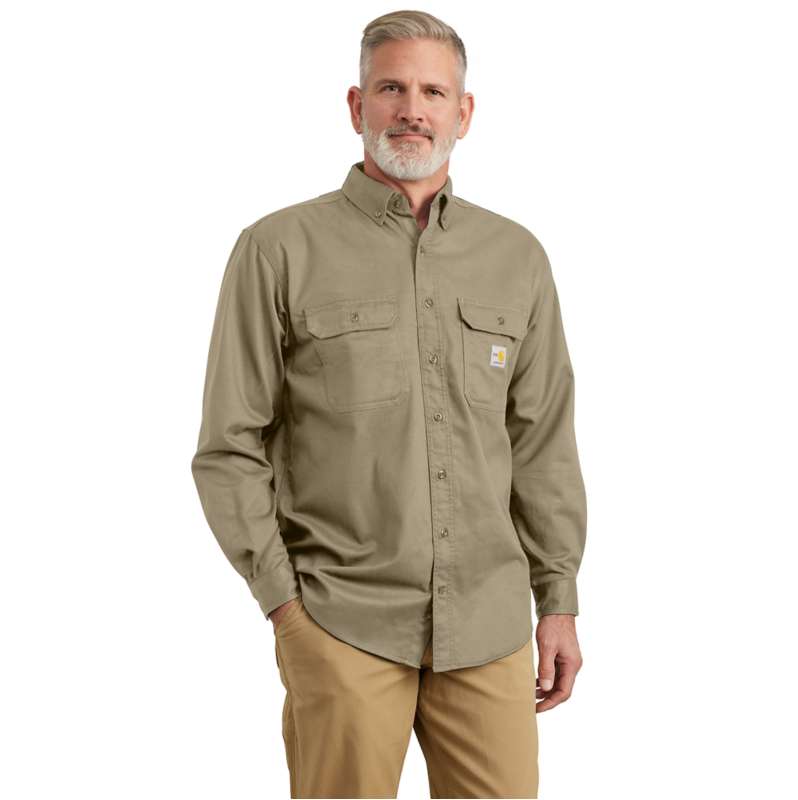 Carhartt  Khaki Flame-Resistant Classic Twill Shirt