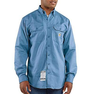 Carhartt Men's Medium Blue Flame-Resistant Classic Twill Shirt