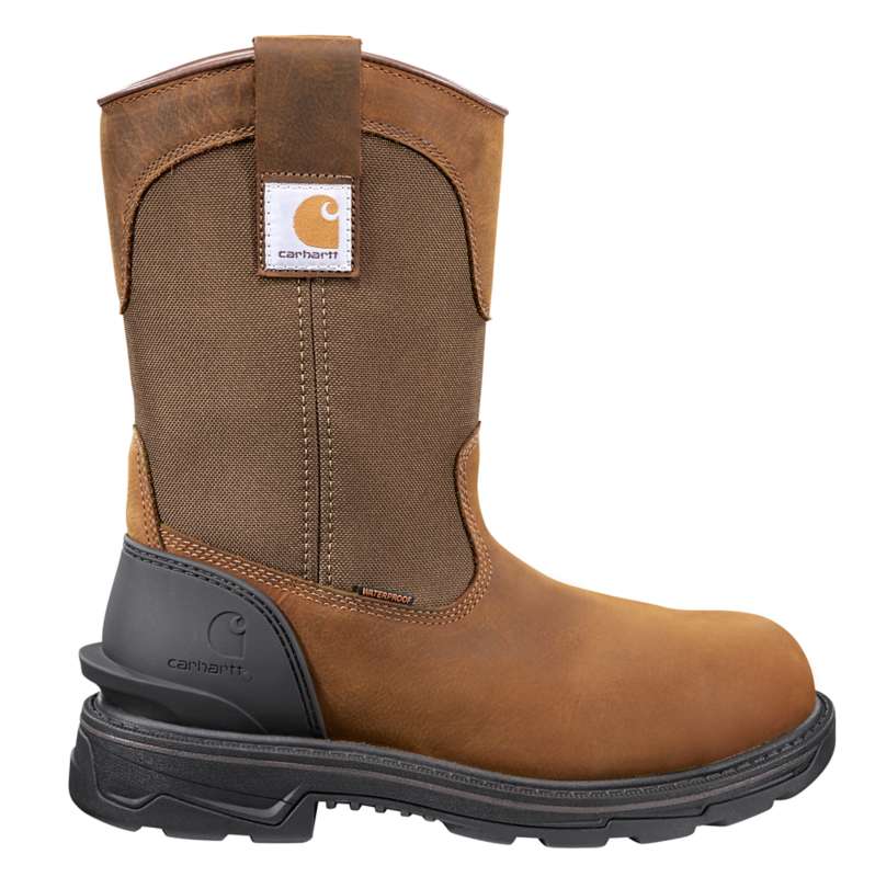 Carhartt  Bison Brown Oil Tan Ironwood Waterproof 11" Alloy Toe Wellington