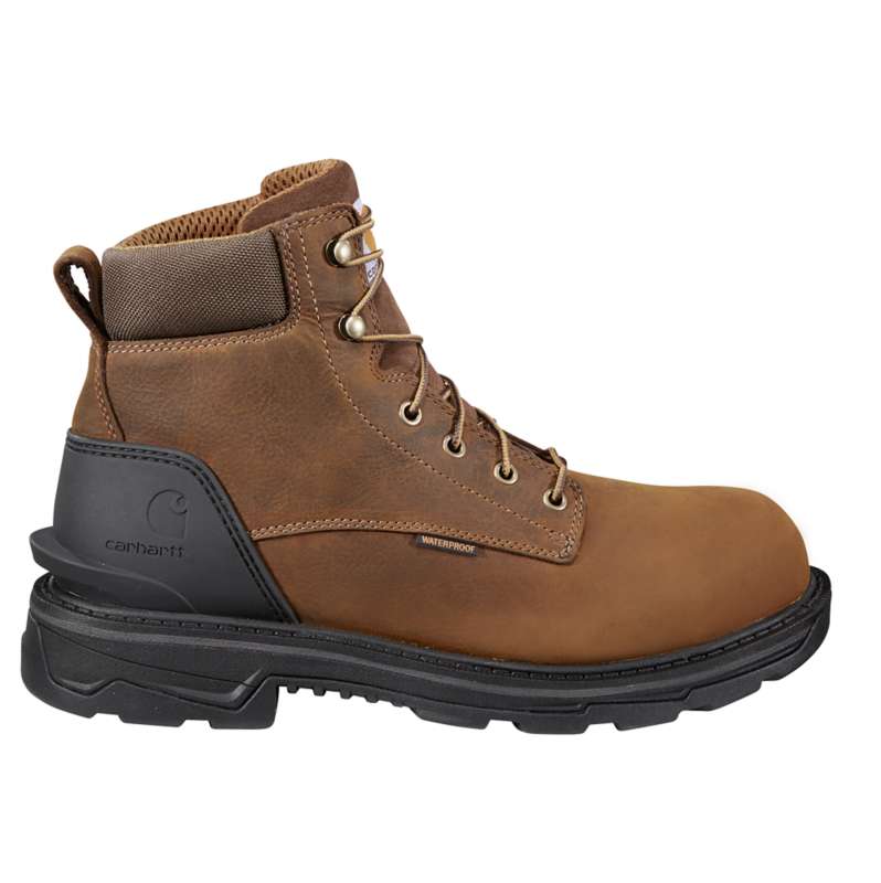 Carhartt  Bison Brown Oil Tan Ironwood 6" Alloy Toe Work Boot