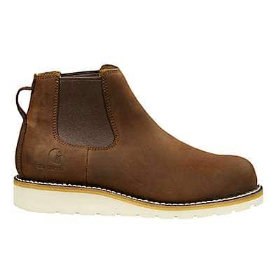 Carhartt Men's Brown Oil Tanned Wedge 5-Inch Chelsea Pull-On Soft Toe
