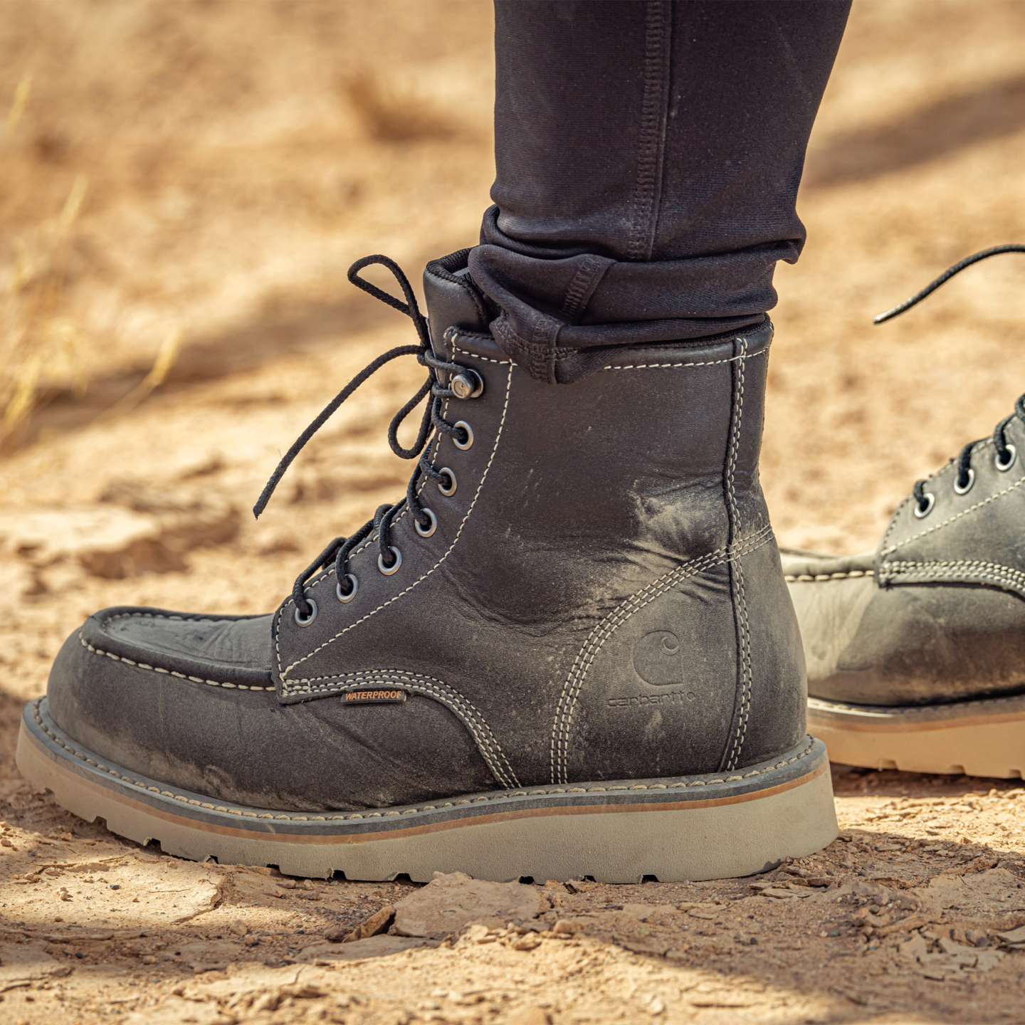 Женские ботинки Carhartt Waterproof 6" Moc Toe Wedge Boot, цвет: Чёрный — фото 7