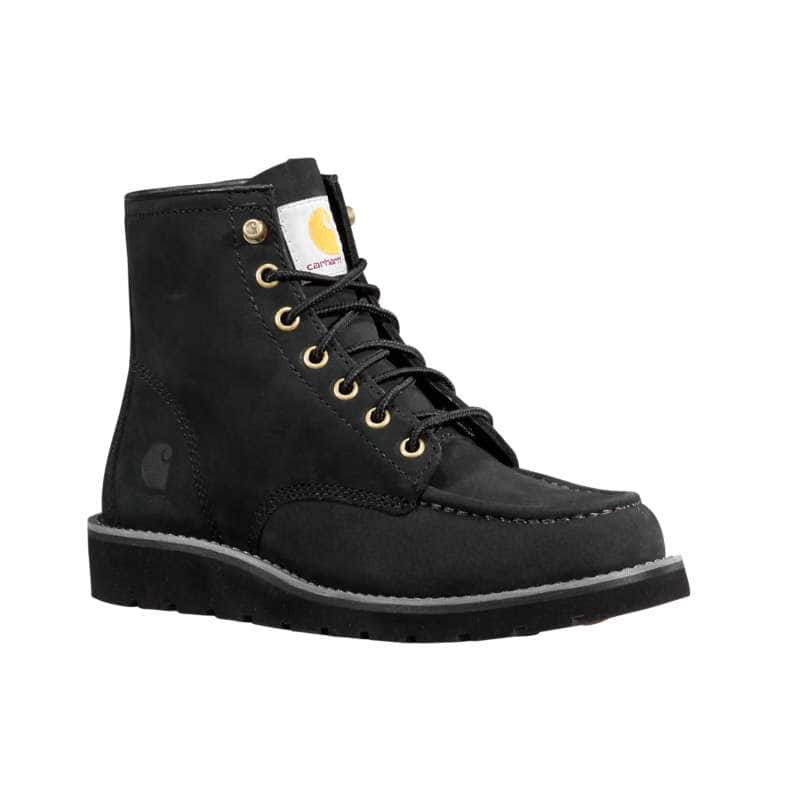 Carhartt  Black Women's 6" Moc Toe Wedge Boot