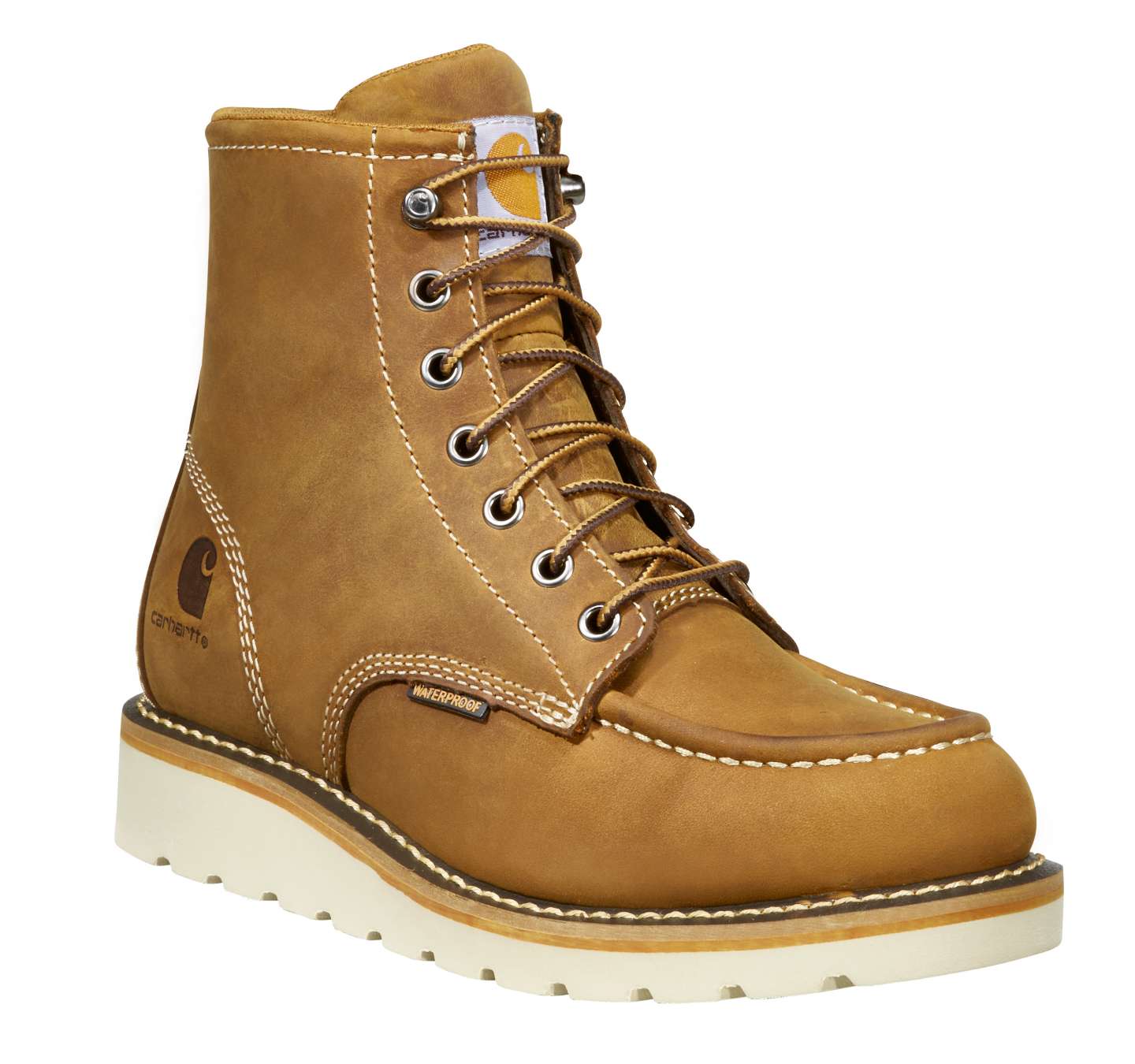 Женские ботинки Carhartt Waterproof 6" Moc Steel Toe Wedge Work, цвет: Коричневый — фото 3