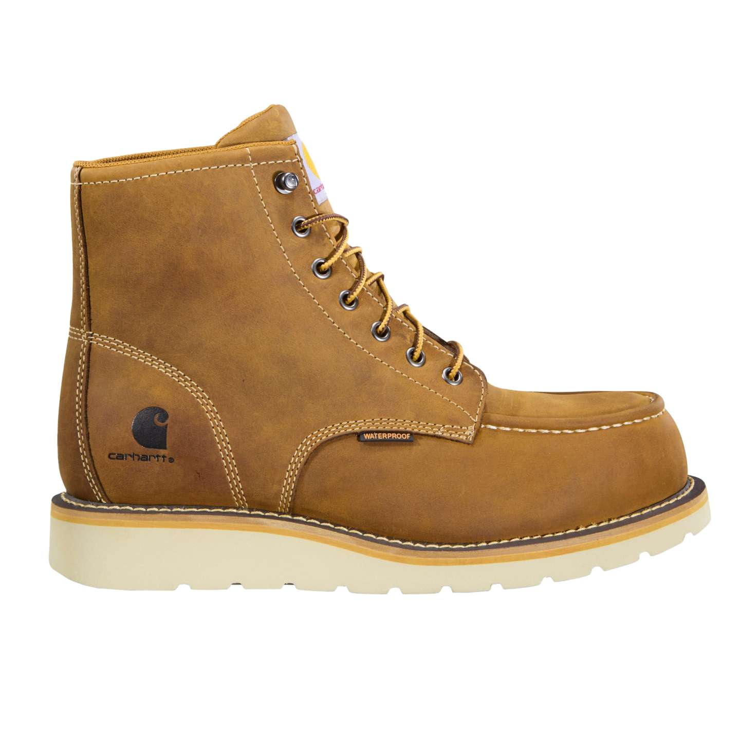 Мужские ботинки Carhartt 6" Waterproof Moc Nano Toe Wedge Work, цвет: Коричневый — фото 2