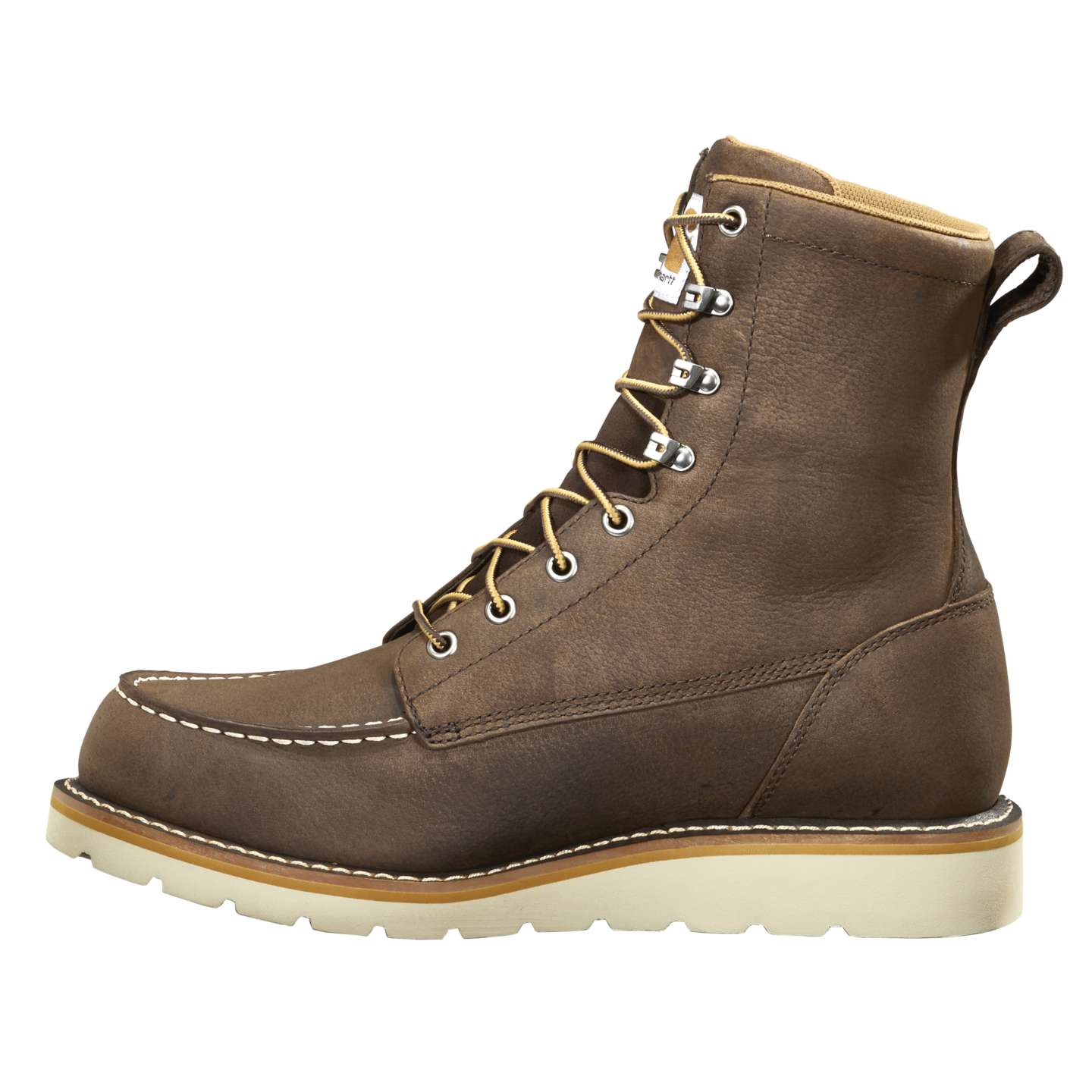 Мужские ботинки Carhartt Waterproof 8" Moc Toe Wedge, цвет: Тёмный коричневый — фото 5