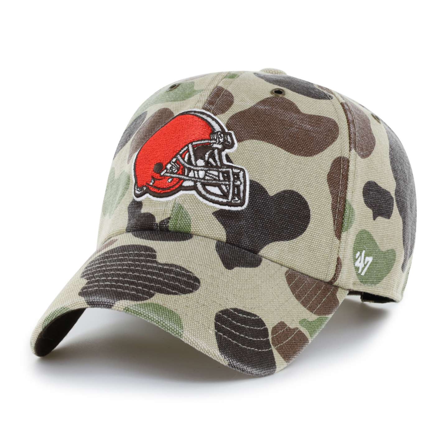 Бейсболка '47 Cleveland Browns Camo Clean Up для Carhartt, цвет: Камуфляжный — фото 1