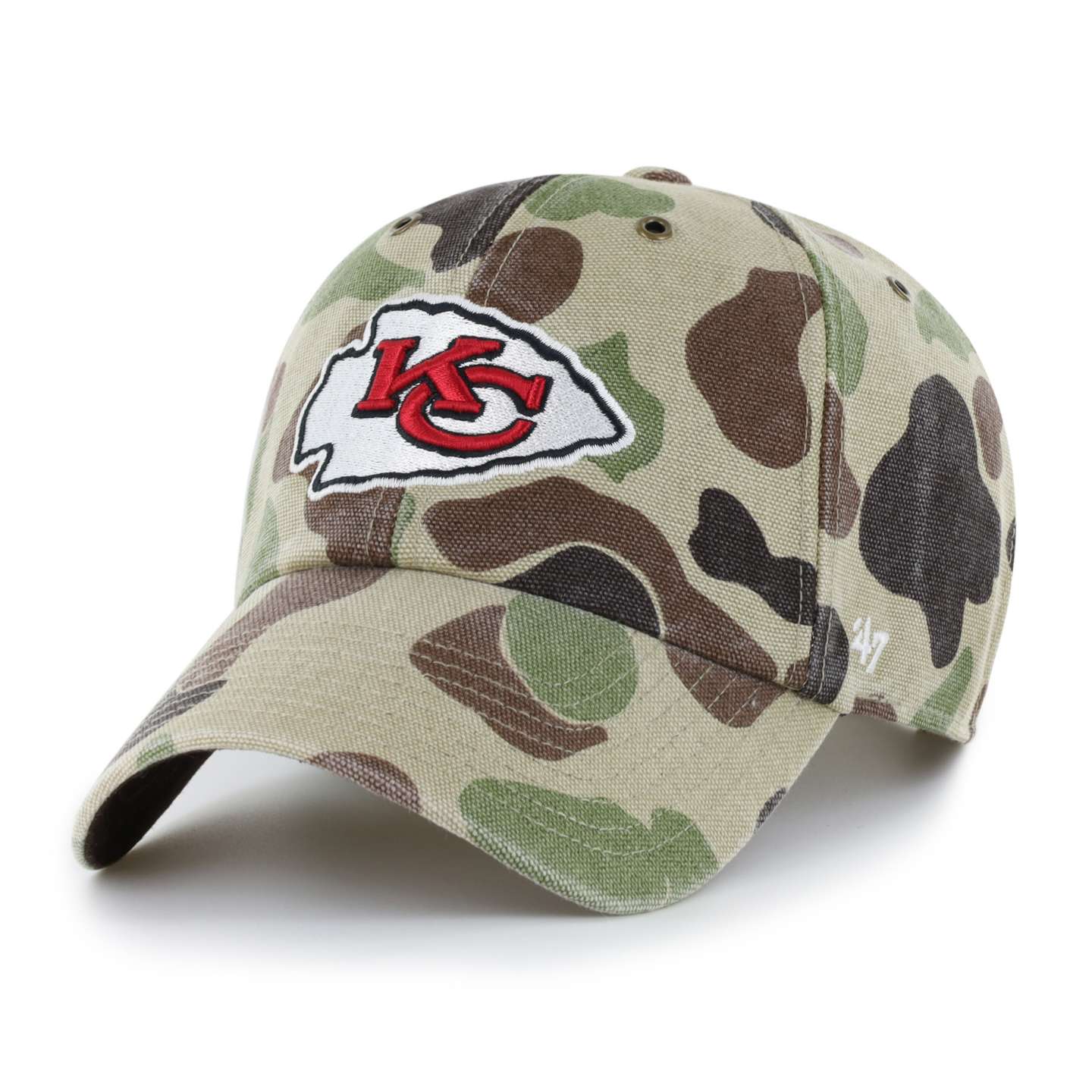 Мужская бейсболка '47 Kansas City Chiefs Camo Clean Up для Carhartt, цвет: Камуфляжный — фото 1