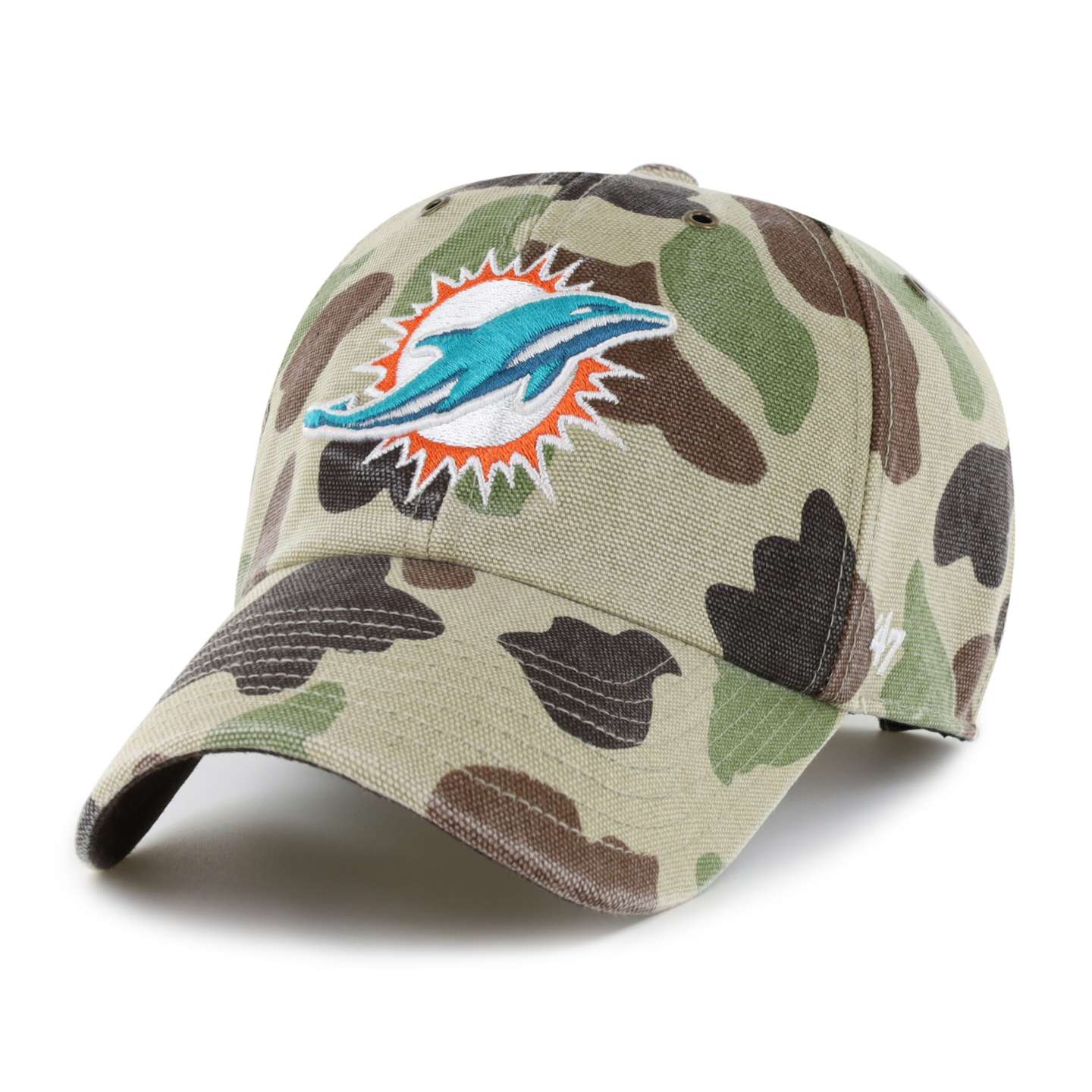 Мужская бейсболка '47 Miami Dolphins Camo Clean Up для Carhartt, цвет: Камуфляжный — фото 1