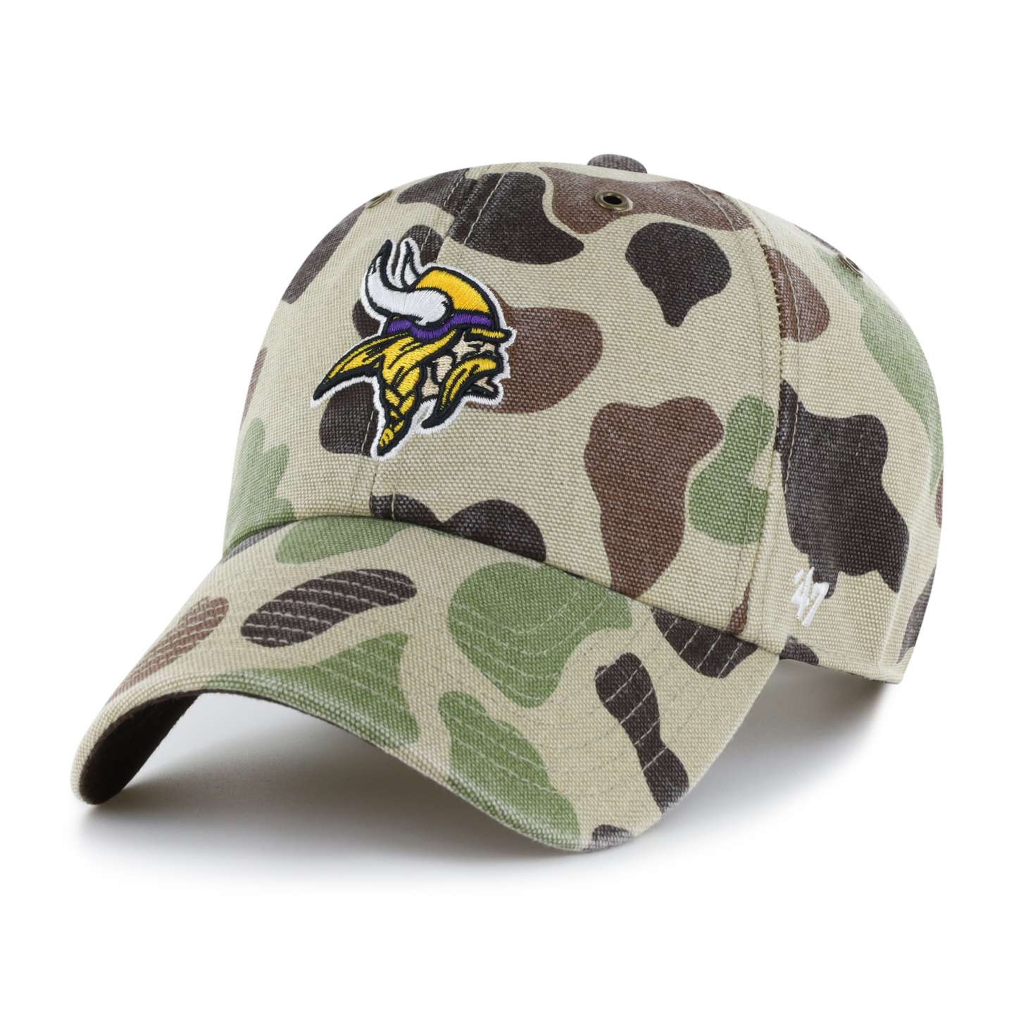 Мужская бейсболка '47 Minnesota Vikings Camo Clean Up для Carhartt, цвет: Камуфляжный — фото 1