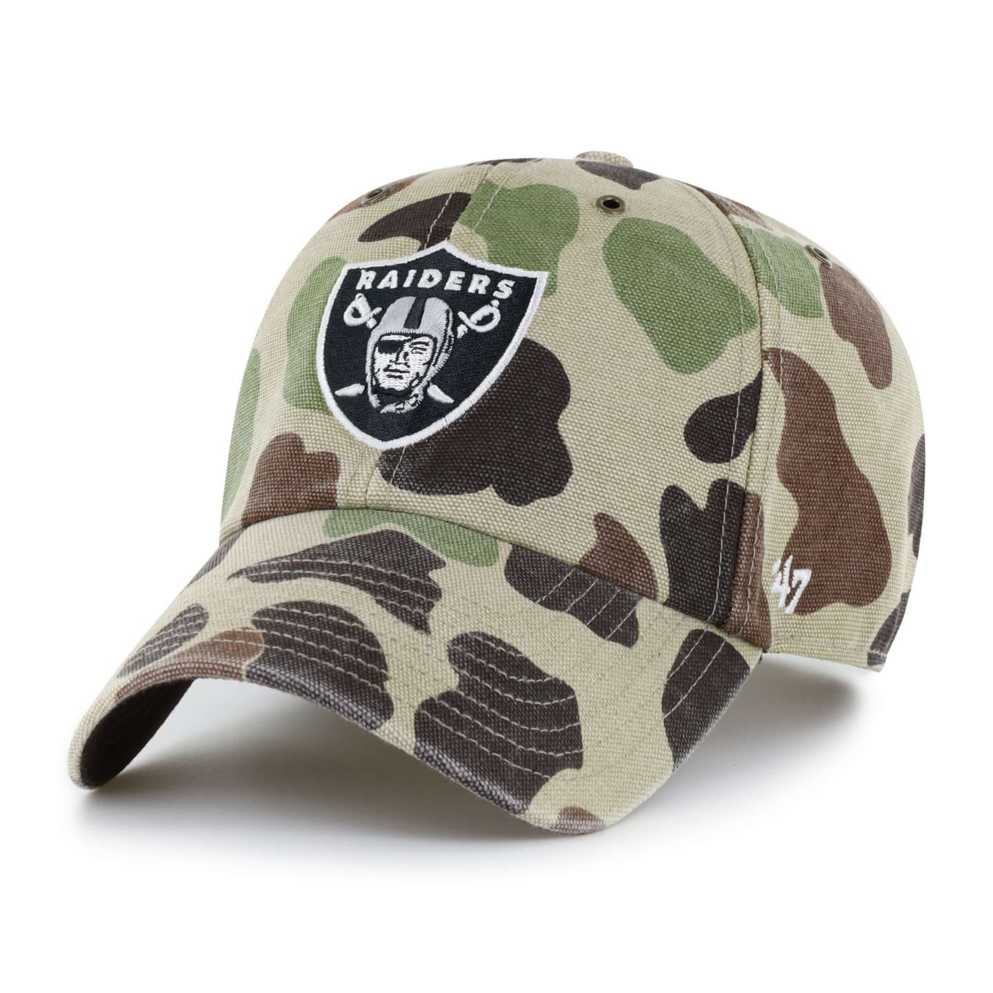Мужская бейсболка '47 Las Vegas Raiders Camo Clean Up для Carhartt, цвет: Камуфляжный — фото 1