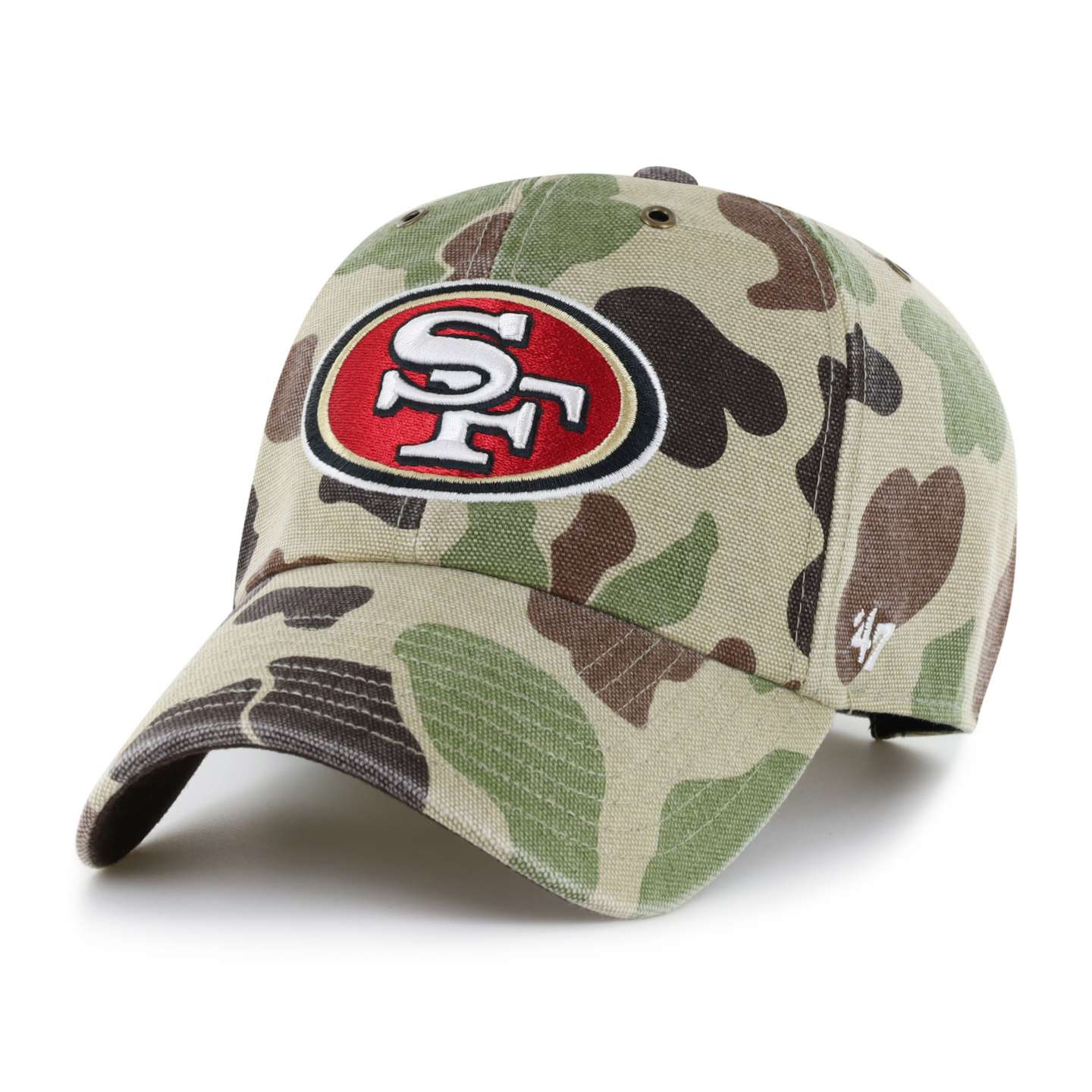 Мужская бейсболка '47 San Francisco 49ers Camo Clean Up для Carhartt, цвет: Камуфляжный — фото 1