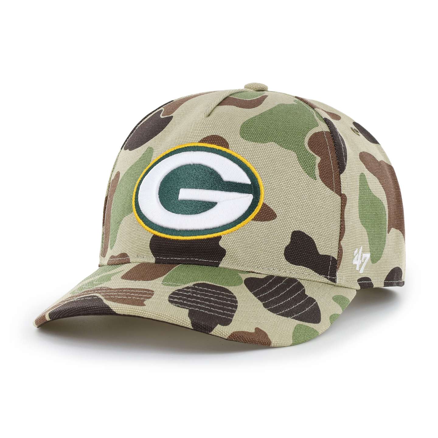 Бейсболка '47 Green Bay Packers Camo Hitch свободной посадки для Carhartt, камуфляж, цвет: Камуфляжный — фото 1