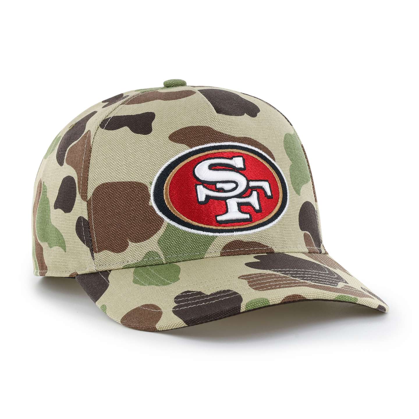 Мужская бейсболка '47 San Francisco 49ers Camo Hitch для Carhartt, свободный крой, цвет: Камуфляжный — фото 4