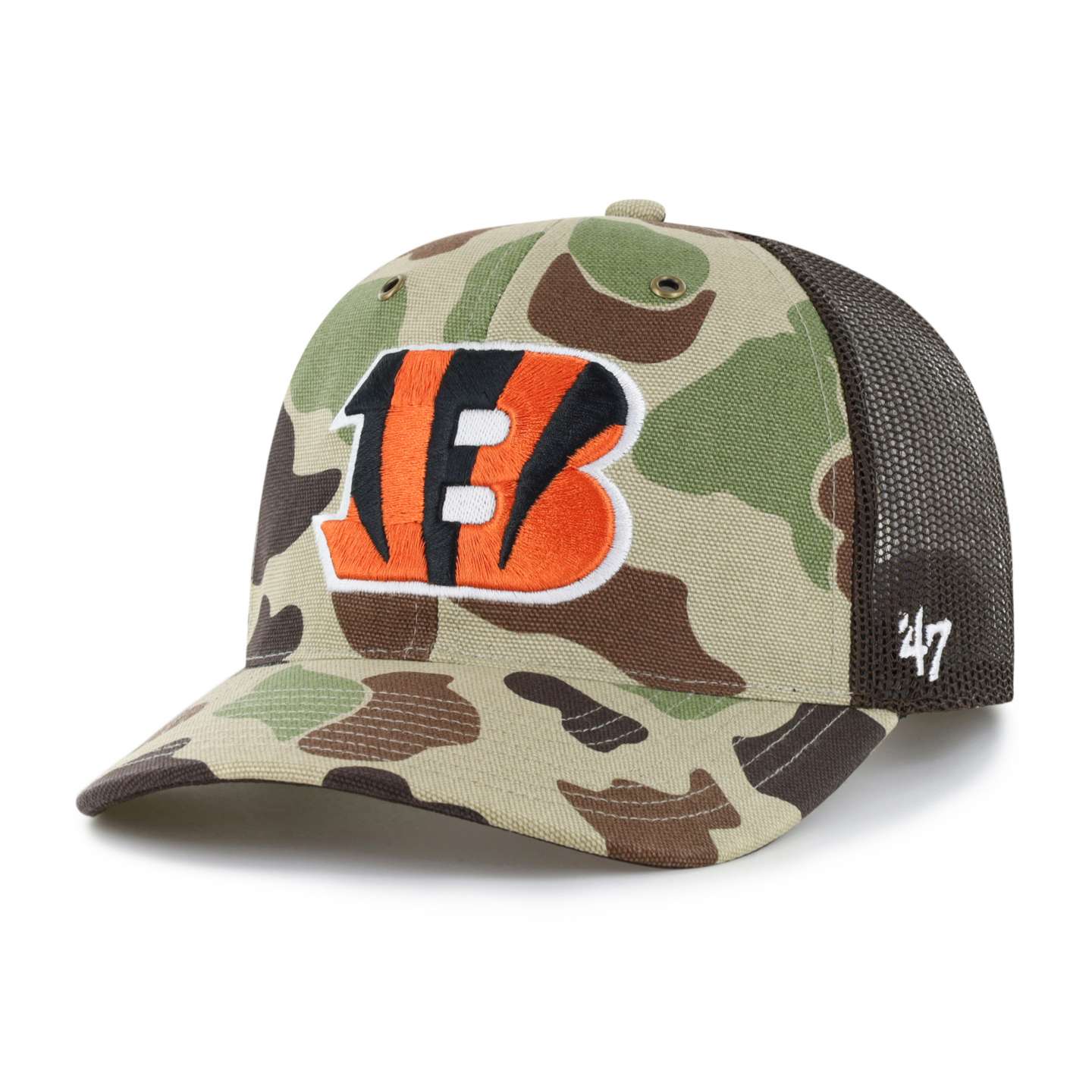 Кепка-тракер '47 Cincinnati Bengals Camo Trucker для Carhartt, Relaxed Fit, цвет: Камуфляжный — фото 1