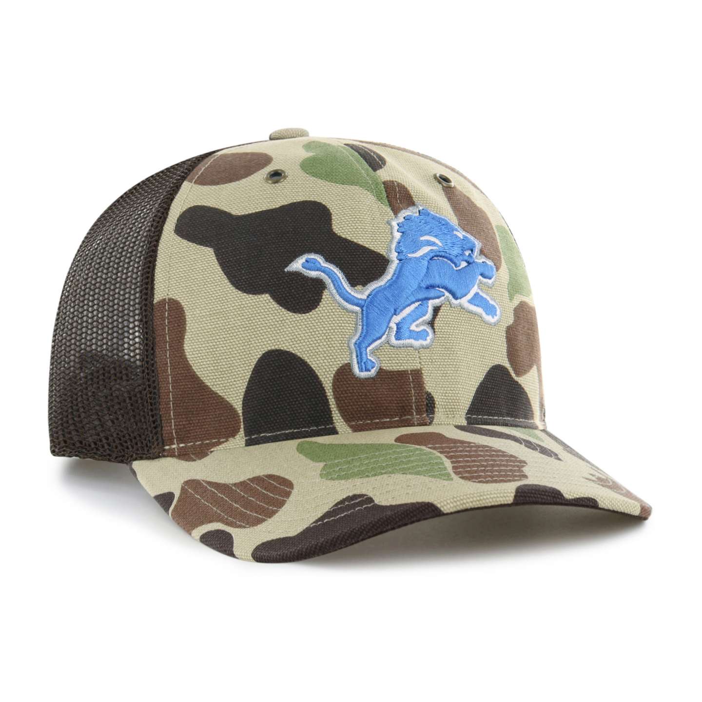 Мужская кепка-тракер '47 Detroit Lions Camo Trucker для Carhartt, свободный крой, цвет: Камуфляжный — фото 4