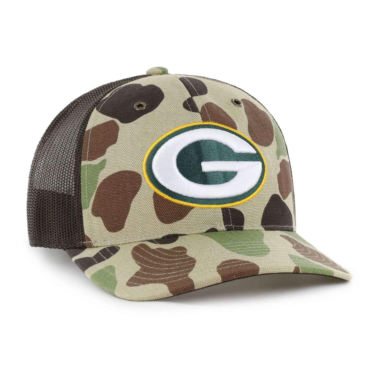 Бейсболка-тракер '47 Green Bay Packers Camo свободной посадки для Carhartt, камуфляж, цвет: Камуфляжный — фото 4