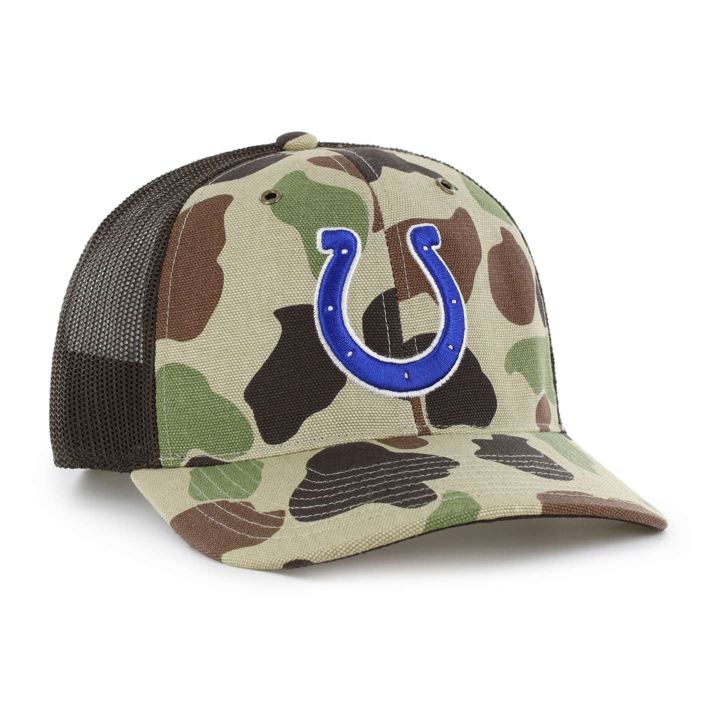 Мужская кепка-тракер '47 Indianapolis Colts Camo Trucker для Carhartt, свободный крой, цвет: Камуфляжный — фото 4