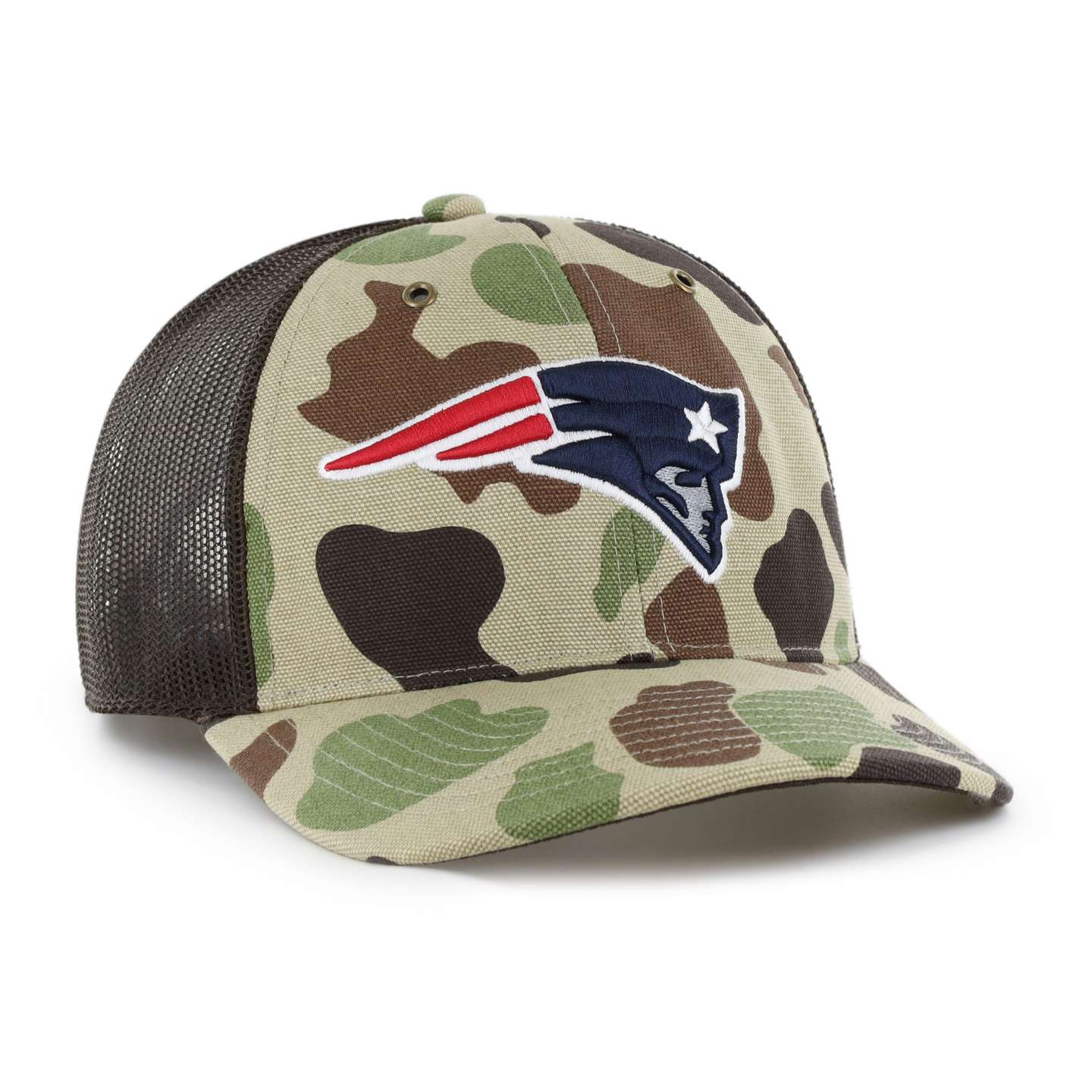 Мужская кепка-тракер '47 New England Patriots Camo Trucker для Carhartt, свободный крой, цвет: Камуфляжный — фото 4