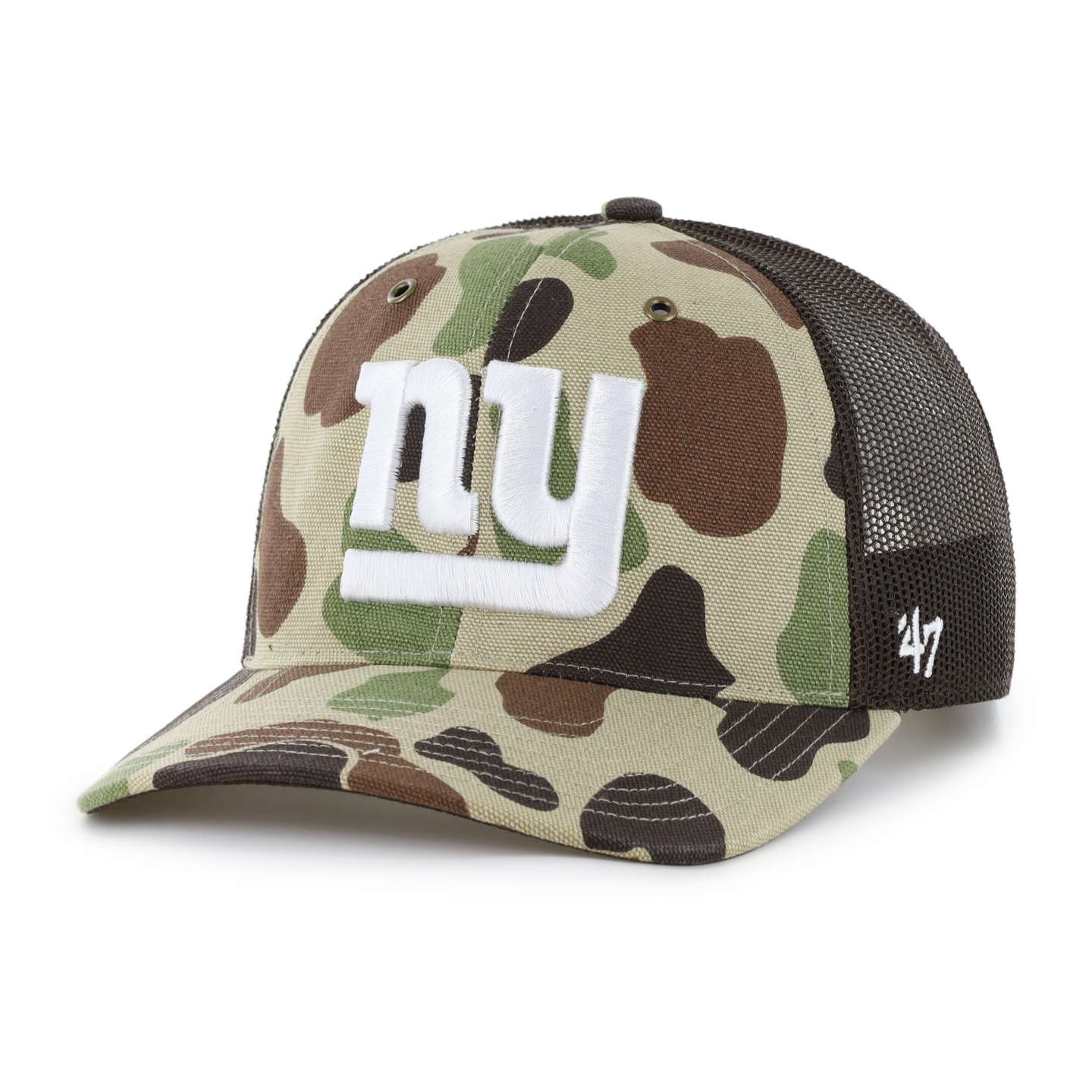 Мужская кепка-тракер '47 New York Giants Camo Trucker для Carhartt, свободный крой, цвет: Камуфляжный — фото 1