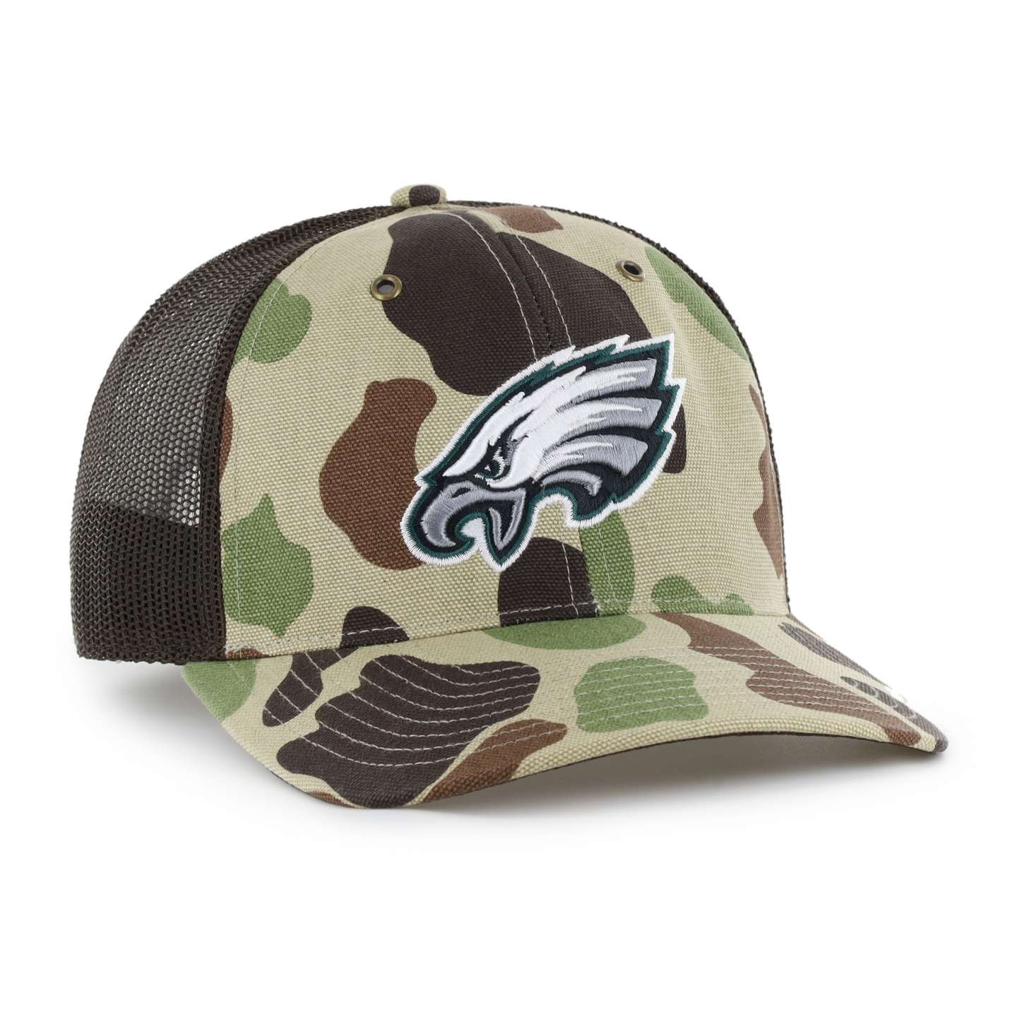 Мужская кепка-тракер '47 Philadelphia Eagles Camo Trucker для Carhartt, свободный крой, цвет: Камуфляжный — фото 4