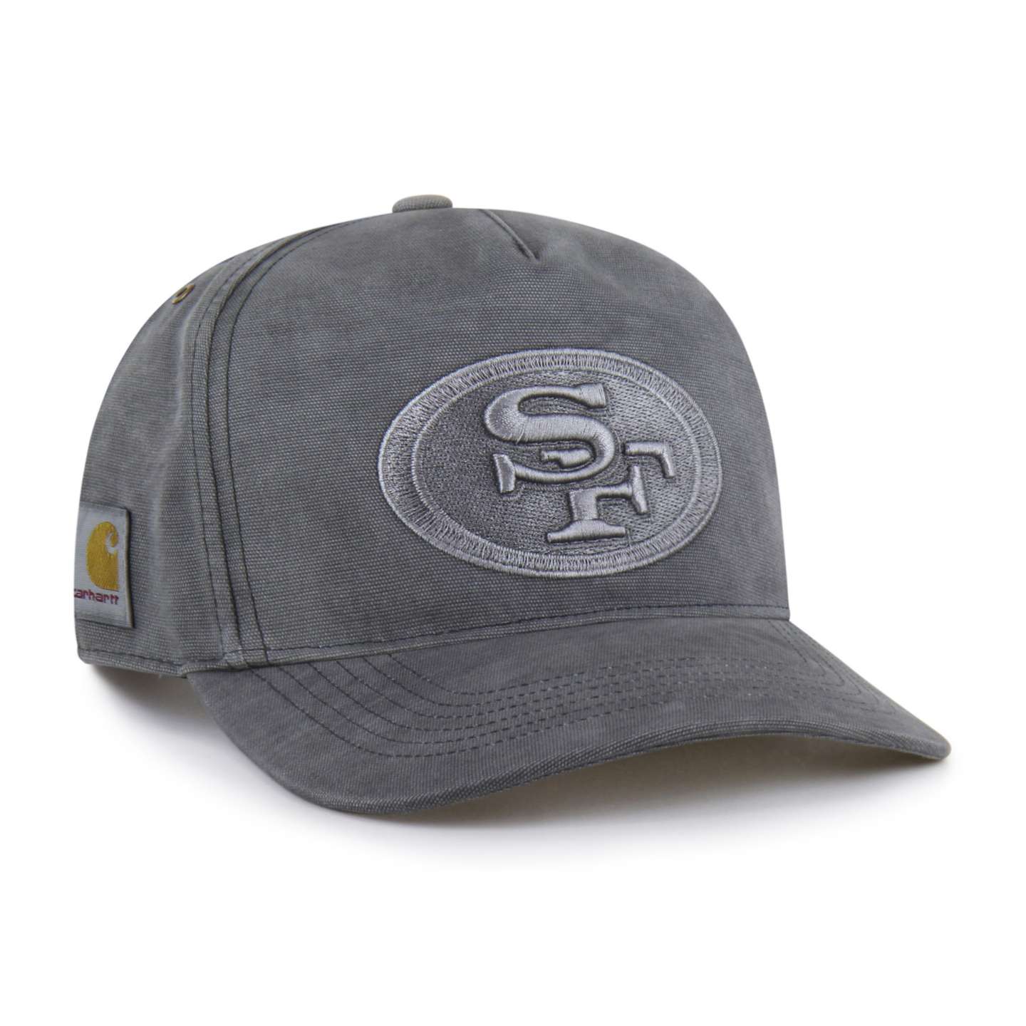 Бейсболка Carhartt San Francisco 49ers '47 Hitch, окрашенная, свободного кроя, цвет: Теневой — фото 4