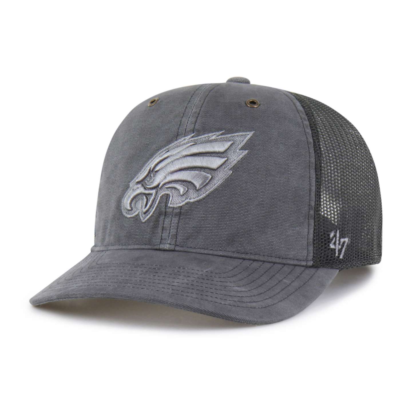 Кепка-тракер Carhartt Philadelphia Eagles '47 Trucker, окрашенная, свободного кроя, цвет: Теневой — фото 1