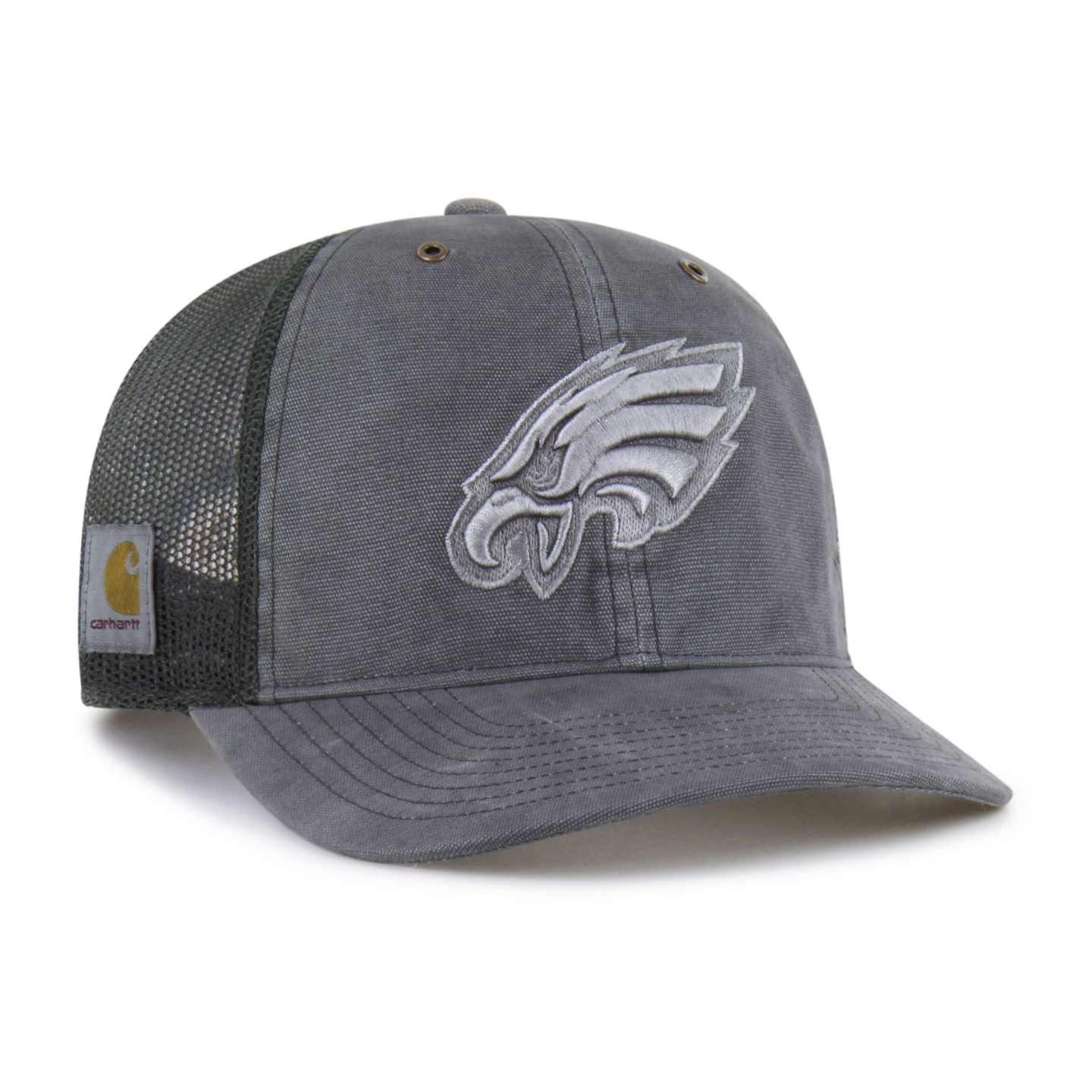 Кепка-тракер Carhartt Philadelphia Eagles '47 Trucker, окрашенная, свободного кроя, цвет: Теневой — фото 4