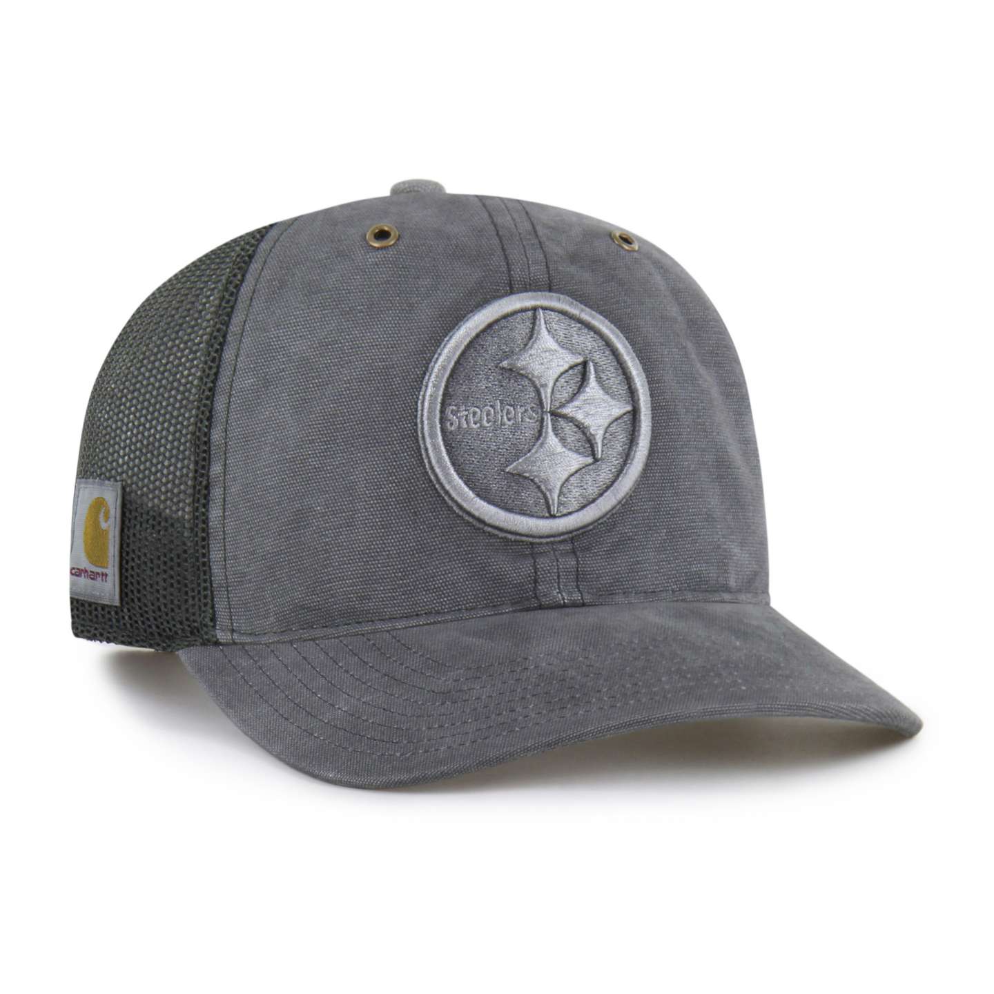 Мужская кепка Carhartt Pittsburgh Steelers '47 Dyed Trucker Relaxed Fit, цвет: Теневой — фото 4