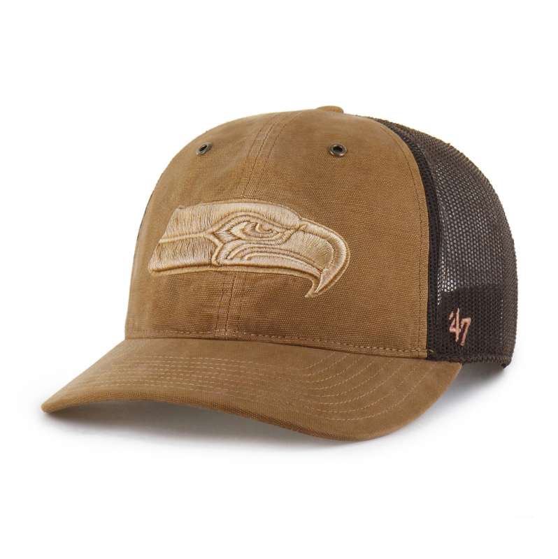 Carhartt  Worn Brown Seattle Seahawks '47 Dyed Trucker Relaxed Fit