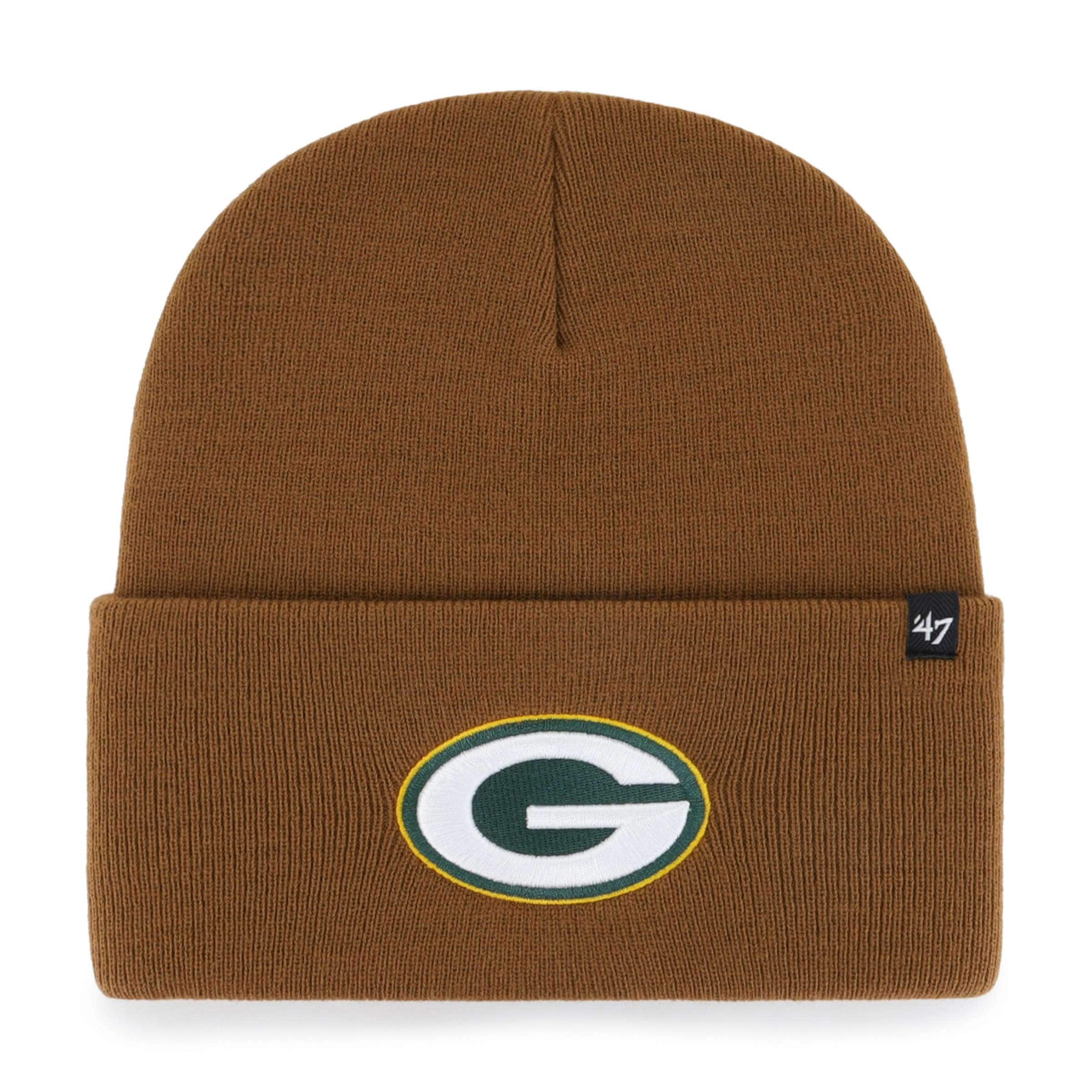 Men's Carhartt x '47 Brown Green Bay Packers Cuffed Knit Hat