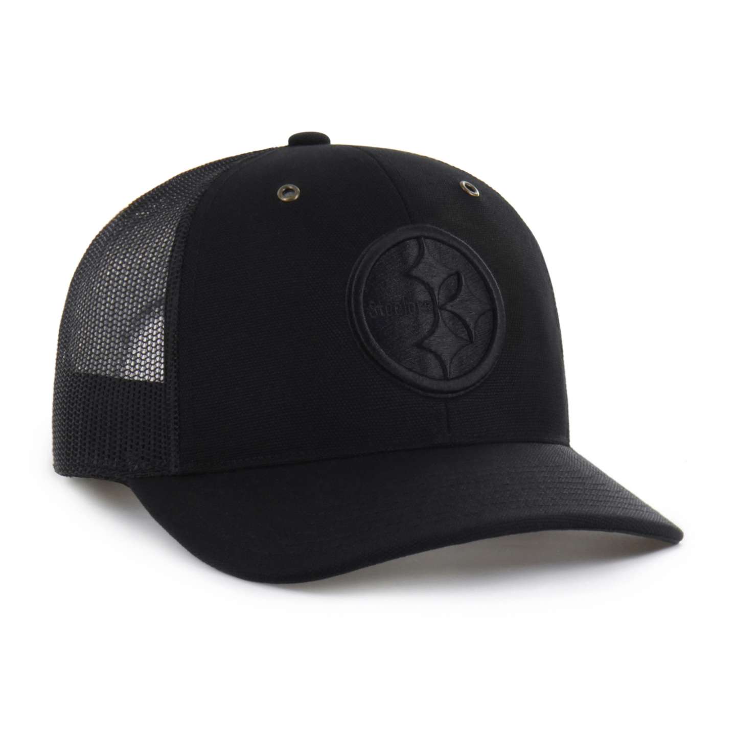 Мужская кепка Carhartt Pittsburgh Steelers '47 Trucker Relaxed Fit, цвет: Чёрный — фото 4