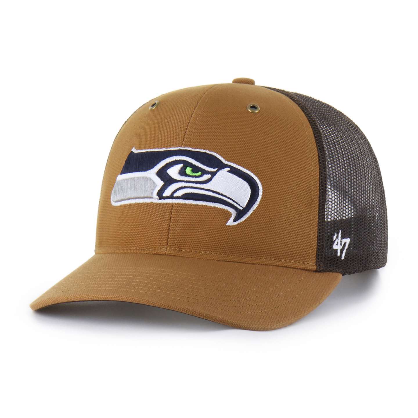 Кепка Carhartt Seattle Seahawks '47 Trucker Relaxed Fit, цвет: Коричневый — фото 1