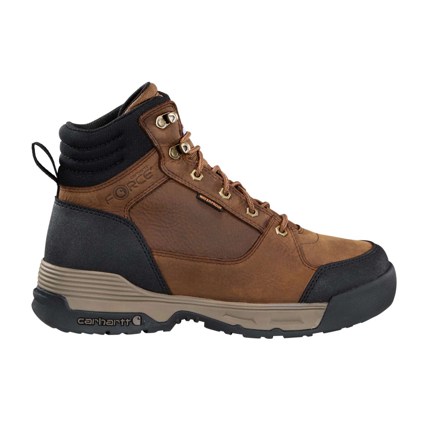Мужские ботинки Carhartt Force HD 6" Waterproof Soft Toe Work Boot, цвет: Коричневый рыжевато-коричневый — фото 2